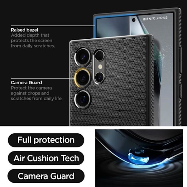 Spigen Liquid Air - Skal för Samsung Galaxy S24 Ultra (mattsvart) Matte svart