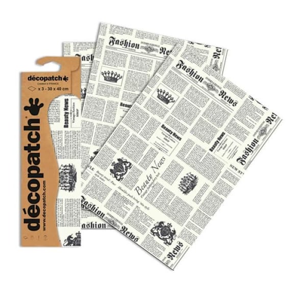 Décopatch Sheets - Décopatch - Engelsk tidskrift - 3 ark - Blandat - Barn