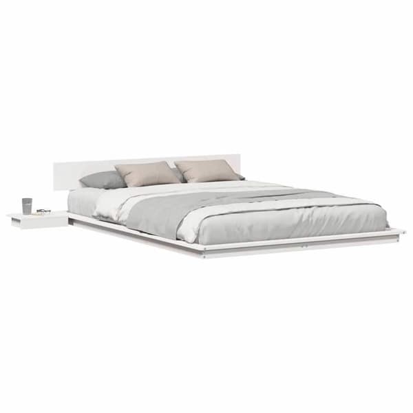 vidaXL Sängram Vit 150 x 200 cm trä 872396