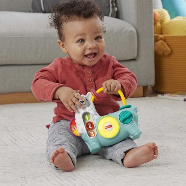 Fisher-Price-Linkimals Emma the Lama, tidig inlärningsleksak, fransk version HNM89 Flerfärgad