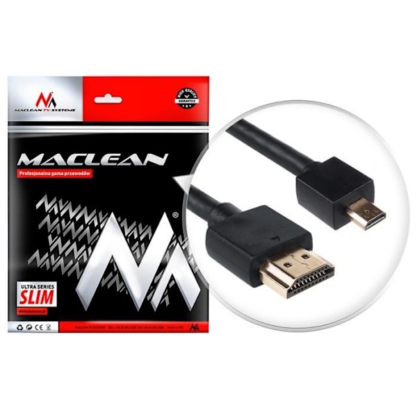 Câble HDMI-microHDMI v1.4 ULTRA SLIM A-D 3m Maclean MCTV-723