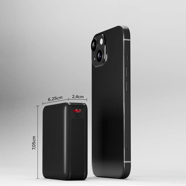 Extern batteri - SBS - TEBB10000HDPD20K - 10000 mAh - 20W - USB-A & USB-C Svart