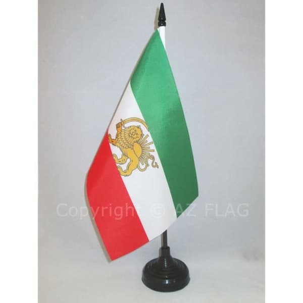 Iran Forntida persisk bordsflagga 21x14cm - Iransk Hög kvalitet
