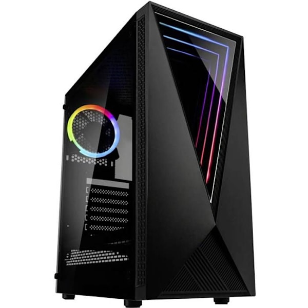 Midi-Tower - Kolink - VOID RGB - Svart fönster - Interiör - Svart färg Svart