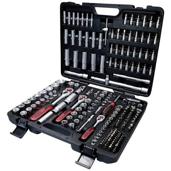KS Tools Sockel och bitssats 195st 1/4" + 3/8" + 1/2" 917.0795