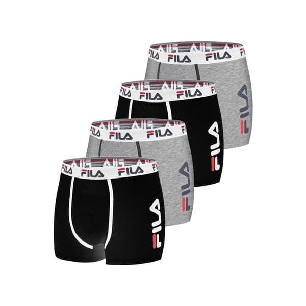 Fila Boxer Herr Caleçon Herr - Grå (Pack om 4) Flerfärgad jag