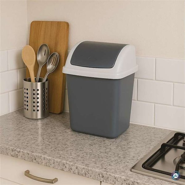 MAUL Soptunna MAULswing 5 l Plast 20 x 16 x 29 cm mörkgrå grå