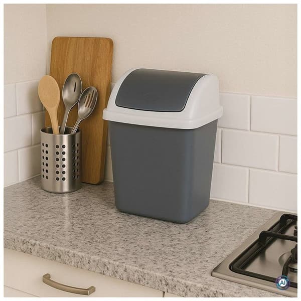 MAUL Soptunna MAULswing 5 l Plast 20 x 16 x 29 cm mörkgrå grå|Mörkgrå