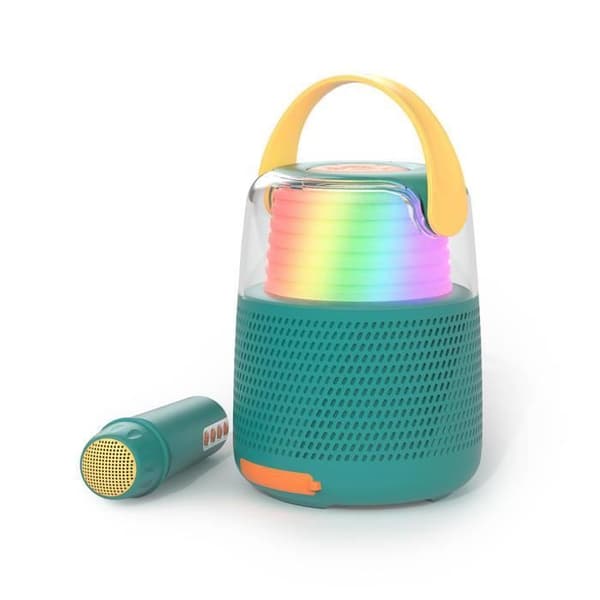 Bluetooth-högtalare - LICK - Ljus med Mikrofon - Röständring - Karaoke - Blå Blå