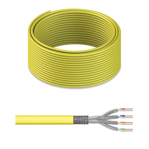 CONECTICPLUS Ethernetkabel RJ45 Cat8.1 monotråd dubbel skärmning LSOH - 25m