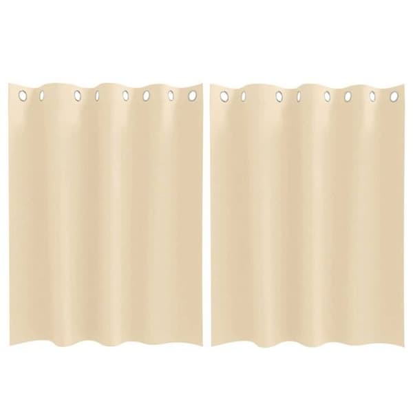 Gardiner - dubbla gardiner Vidaxl Gardiner med 2 st Creme 140x140cm Polyester