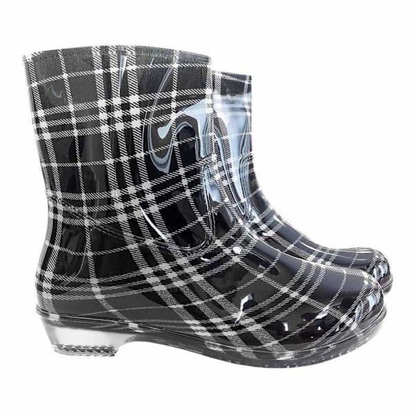 Reis Boot - BTDKCHECKBW39 - Grensho PVC-skor storlek 41 Svart vit 39