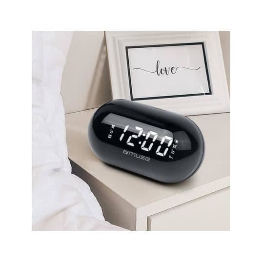 Radioväckare - MUSE - M-15 GL - PLL FM - Dubbel väckarklocka - Vit LED-display Vit