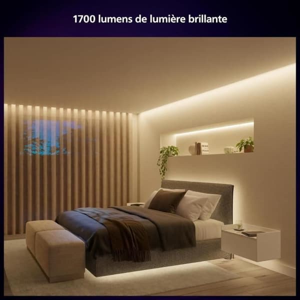 Anslutningsbar LED-list - Philips Hue - Solo Lightstrip - 3 m - Vit - Inbyggd LED Vit