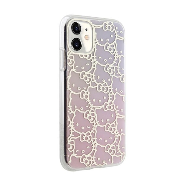 Mobilskal - Hello Kitty - iPhone 11 - IML Gradient Electrop - Kitty Head - Stötskydd Rosa