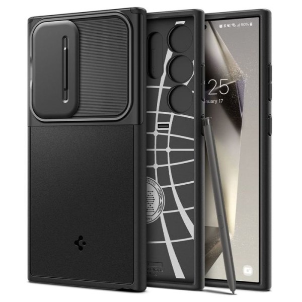 Fodral till Samsung Galaxy S24 Ultra - Spigen Optik Armor - Svart Svart