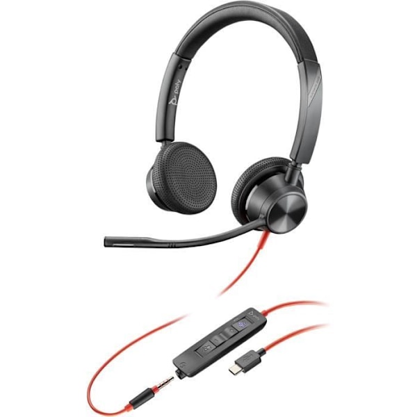 Micro-headset med sladd Poly Blackwire 3325 - Certifierad för Microsoft Teams