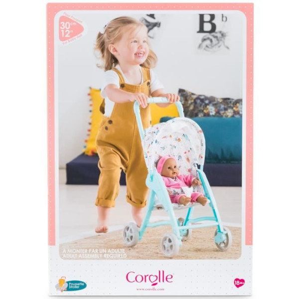 Mintvagn - COROLLE - Mon Premier Poupon - För 30 cm babydockor - Från 18 månader Flerfärgad