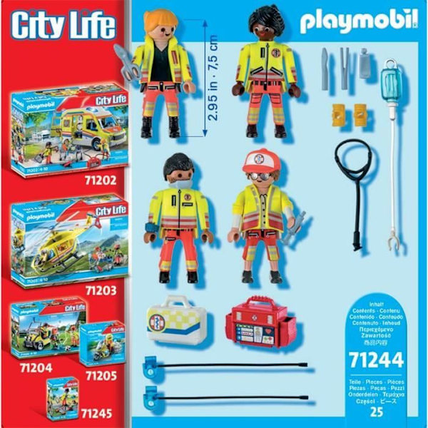 PLAYMOBIL - 71244 - Stadsåtgärd The Rescuers - Rescue Team Flerfärgad