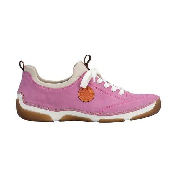 Basket Basse Läder Rieker Morelia - Rosa Ros 37