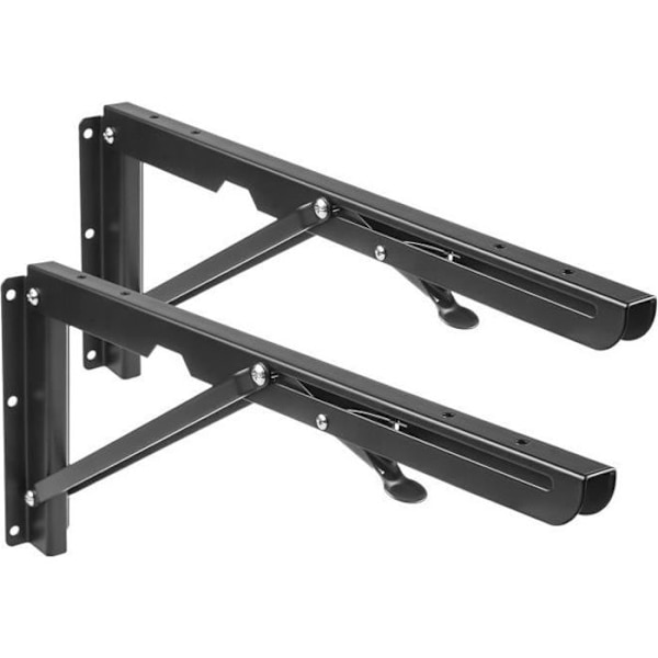 Stödvägg faltbar - Maclean - MC-876 - Svart - Max belastning 50 kg - Inomhusbruk Svart