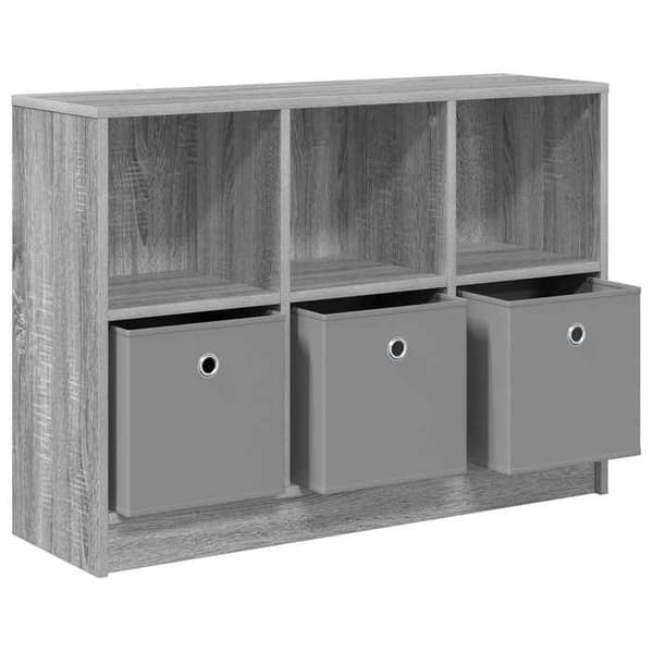 vidaXL Buffé med låda Grå Sonoma 88,5 x 27,5 x 63,5 cm 8000513