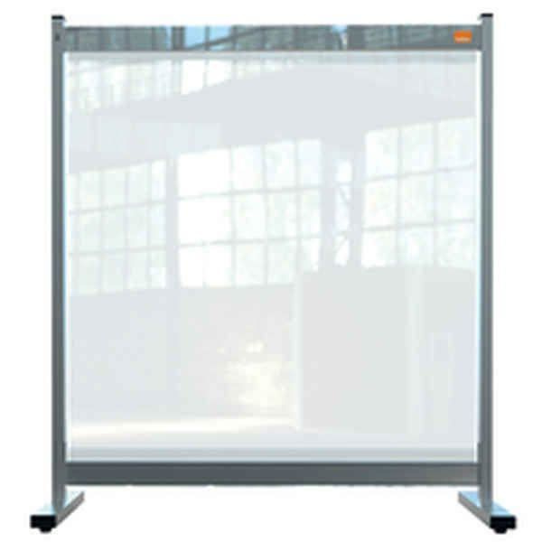 Nobo Social Distance Screen, Höjd 1,65m Klar PVC Skrivbordsseparator, Skärm och Skydd,