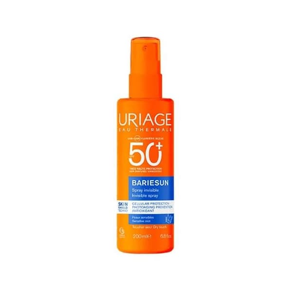 Osynlig solspray - URIAGE - Bariésun - SPF50+ - Utan parfym - 200 ml Blå