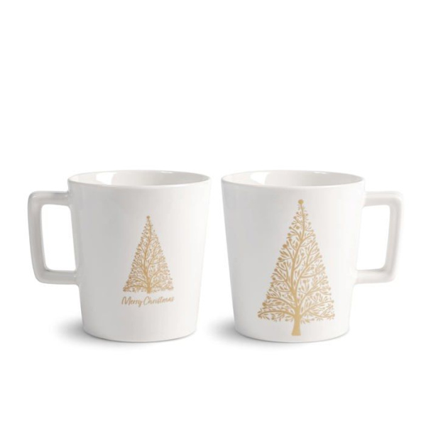 Mugg - kopp - mazagran Hem - 7134800 - Xmas Shiny Set 6 Mugg i New Bone China, cc350, Tazze Colazione, Decoro Natalizio,