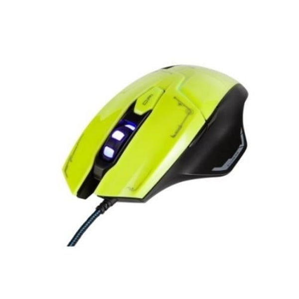 E-blå Mazer M642, Högerhänt, Optisk, USB, 2500 DPI, 149,5 g, Grön