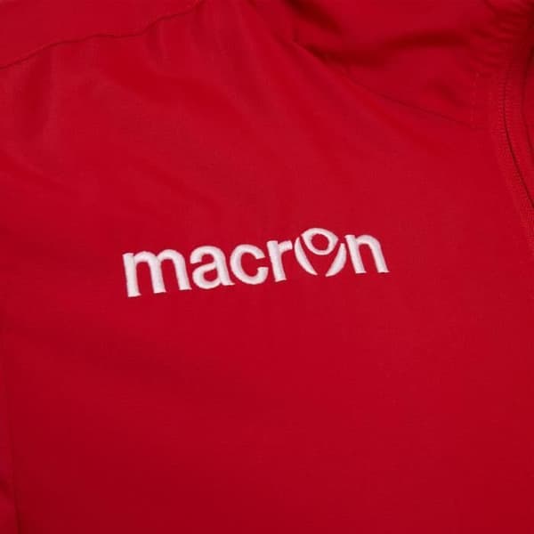 Multisportjacka - Macron - Worth - Herr - Röd - Integrerad huva och pilfoder Röd S