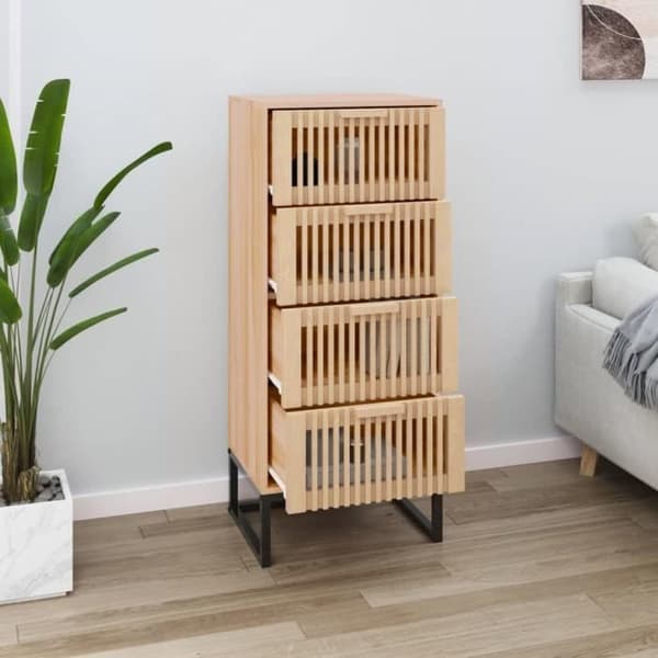 vidaXL Buffé hög 40x30x95 cm ingenjörsträ 352126