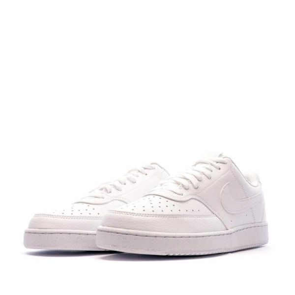 Skor - Nike - COURT VISION LOW - Ovandel i läder - Låg vadderad krage - Gummisula Vit 43