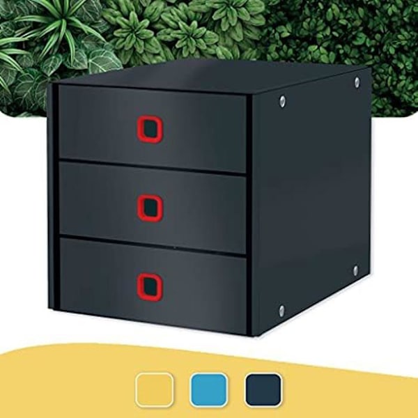 Förvaringslåda A4 - LEITZ - Click & Store - 3 Lådor - Grå - Seri Cosy Grå