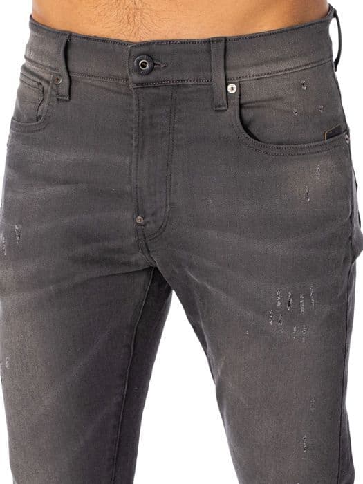 G STAR Revend Super Slim Jeans Slander Grey Superstretch Light Aged Destroy Grå 29