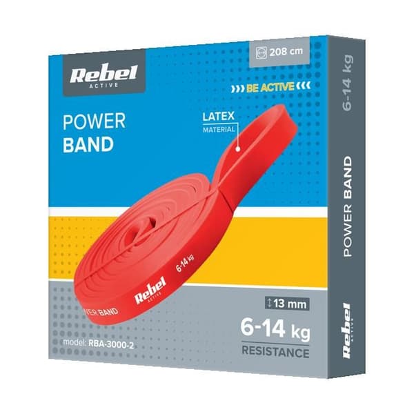 Elastisk och hållbar motståndsband, 6-14 kg, Rebel