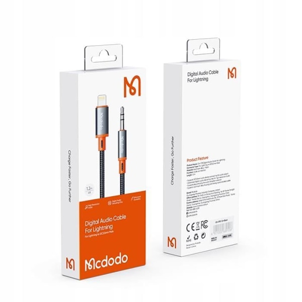 MCDODO FÖR IPHONE MINI JACK ADAPTERKABEL 1M CA-0780