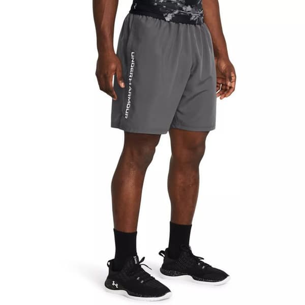 Under Armour Tech Woven Wordmark Short grått och vitt XS