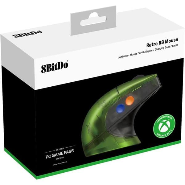 Mus - 8BITDO - Retro R8 - Trådlös - Optisk sensor 3395 - DPI 26K
