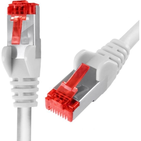 Switch - hub ethernet - injektor Spacetronik - KRJ6SFW1050 - RJ45-kabel CAT 6 S/FTP AWG27 LSZH vit 5m