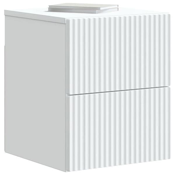 vidaXL Väggmonterad sängbord 2 st Vit 33 x 34,5 x 40 cm 898466