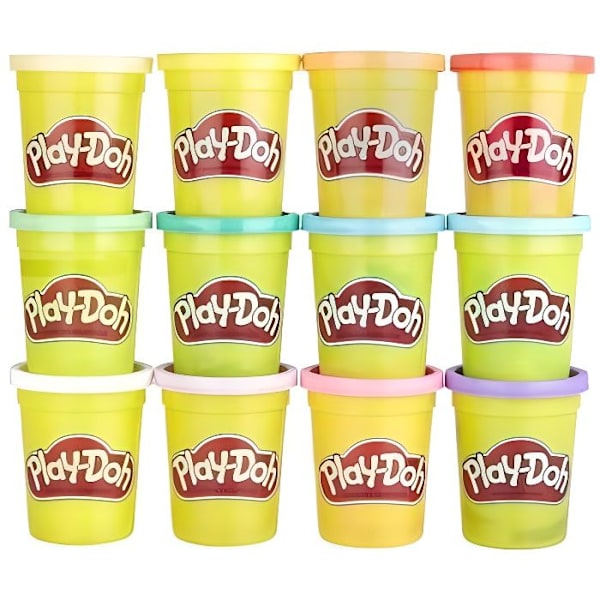 Set med 12 krukor med Play-Doh-modelllera - Summer Colors Sommarfärger