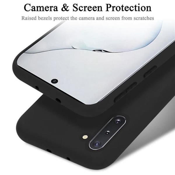 Coque - CADORABO - Samsung Galaxy NOTE 10 - Silikon TPU flexibel - Skydd 360° - Halkfri Svart