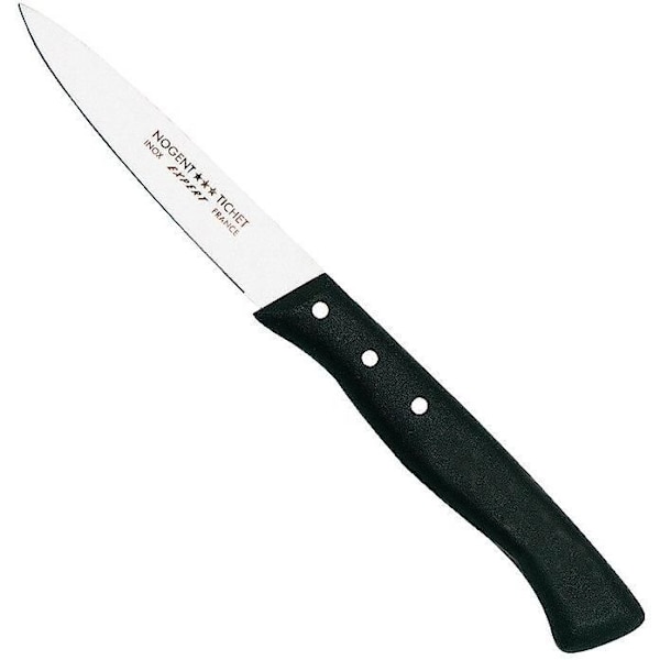 Spetsig skalkniv - skarpt blad - 8 cm Svart