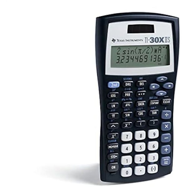 Texas Instruments TI-30 XIIS FC Skolräknare (två rader, sol- och batteridrift) Mörkblå Dunkelblau