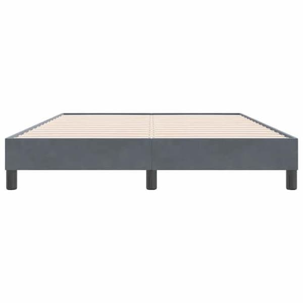 vidaXL Sängram utan madrass mörkgrå 140x220 cm sammet 4101404 Sammet