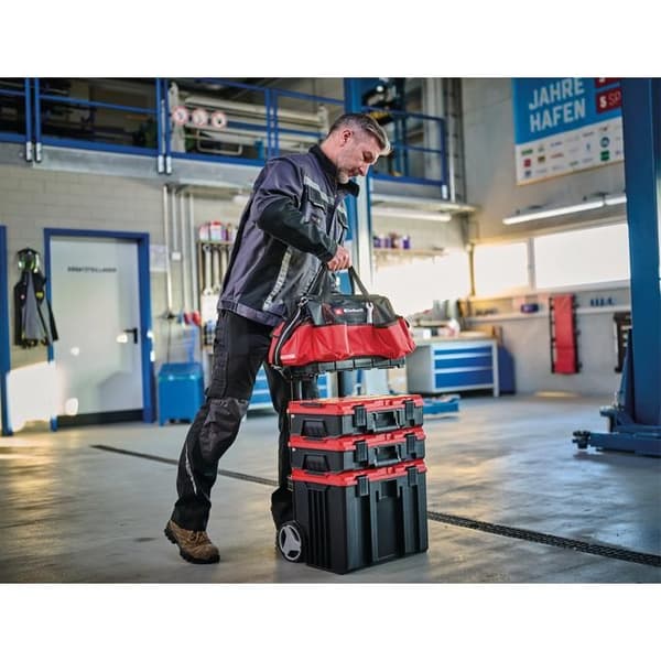 Einhell Sac E-Case original Einhell (max. 30 kg, stapelbar, låsbar, kombinerbar med Einhell E-Case-systemet) Röd