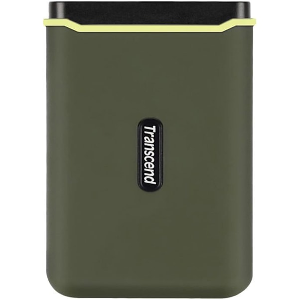 Extern hårddisk - TRANSCEND - ESD380C - 2 TB - USB 3.2 Gen 2x2 - Militärgrönt gummifodral