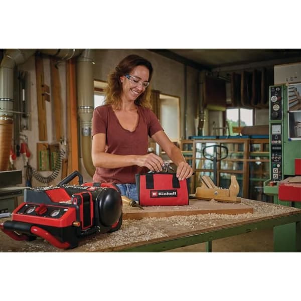 Einhell 10-pack tillbehör för kompressor + väska Grå och röd