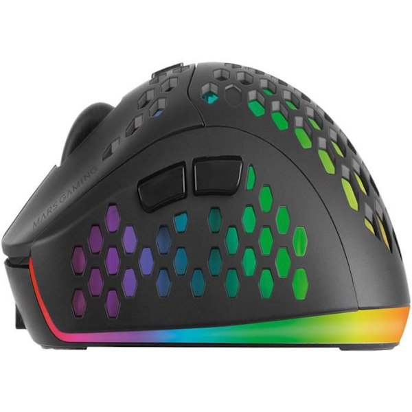 MARSGAMING Mars Gaming, trådlös spelmus, RGB Flow, Ultralätt 79g, 3200DPI, Svart - MMW3